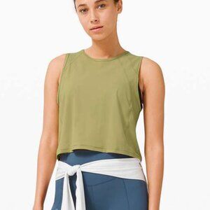 Lululemon Sculpt Cropped Tank Top - Hazel Green